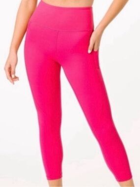 ZYIA Hot Pink High-Waist Capri Leggings